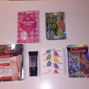 Feet Mask, Face Mask, and Face Primer Bundle
